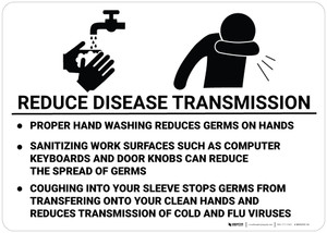 Reduce Disease Transmission - Wall Sign