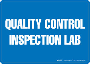 Quality Control Inspection Lab - Wall Sign