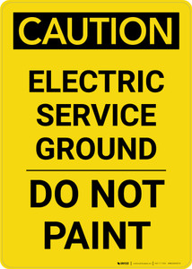 Caution: Electric Service Ground Do Not Paint Portrait