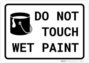 Do Not Touch Wet Paint with Icon Landscape