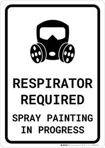 Respirator Required - Spray Painting in Progress with Icon Portrait