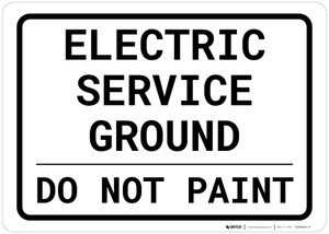 Electric Service Ground - Do Not Paint Landscape
