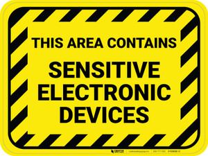 This Area Contains Sensitive Electronic Devices - Floor Sign This Area Contains Sensitive Electronic Devices - Floor Sign