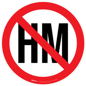 Hazardous Materials Prohibited Floor Sign