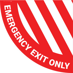 Emergency Exit Only - Half Swing Sign Emergency Exit Only - Half Swing Sign