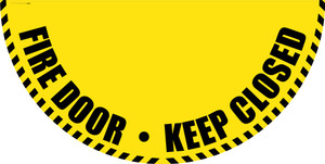 Fire Door Keep Closed - Yellow Full Swing Door Sign Fire Door Keep Closed - Yellow Full Swing Door Sign