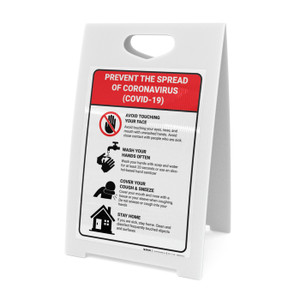 Prevent The Spread of Coronavirus (Covid-19) - A-Frame Sign Prevent The Spread of Coronavirus (Covid-19) - A-Frame Sign