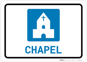 Chapel with Icon Landscape - Wall Sign