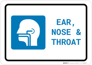 Ears, Nose, and Throat (ENT) with Icon Landscape - Wall Sign
