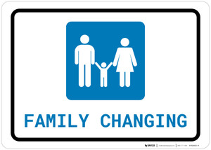 Family Changing with Icon Landscape - Wall Sign
