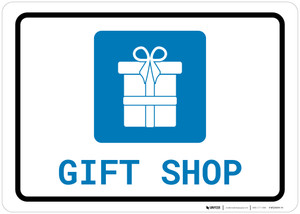 Gift Shop with Icon Landscape - Wall Sign