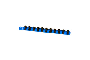 13” Socket Organizer and 11 Twist Lock Clips - Blue - 1/2”