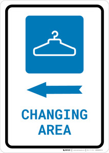 Changing Area Left Arrow with Icon Portrait - Wall Sign
