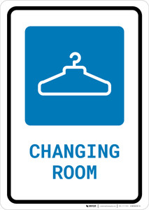 Changing Room with Icon Portrait - Wall Sign