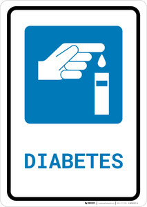 Diabetes with Icon Portrait - Wall Sign
