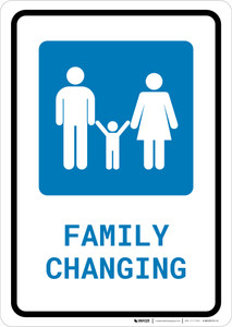 Family Changing with Icon Portrait - Wall Sign