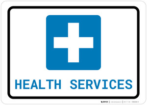 Health Services with Icon Landscape - Wall Sign