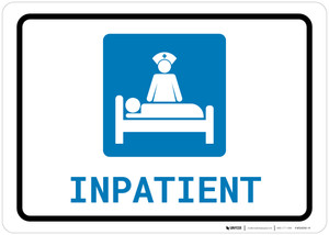 Inpatient with Icon Landscape - Wall Sign