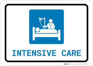 Intensive Care with Icon Landscape - Wall Sign