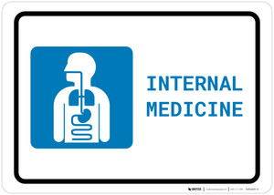 Internal Medicine with Icon Landscape - Wall Sign