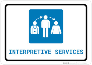 Interpretive Services with Icon Landscape - Wall Sign