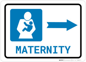 Maternity Right Arrow with Icon Landscape - Wall Sign