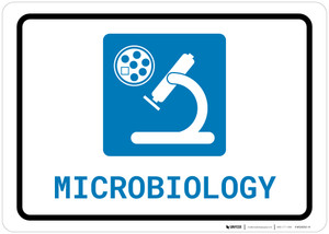Microbiology with Icon Landscape - Wall Sign