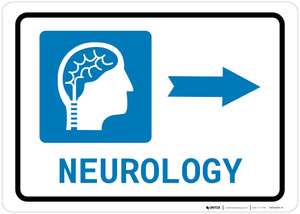 Neurology Right Arrow with Icon Landscape - Wall Sign