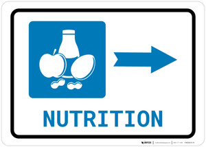 Nutrition Right Arrow with Icon Landscape - Wall Sign