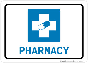Pharmacy with Icon Landscape - Wall Sign