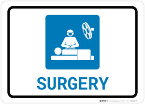 Surgery with Icon Landscape - Wall Sign