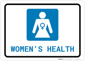 Women's Health with Icon Landscape - Wall Sign
