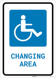 ADA Accessible Changing Area with Icon Portrait - Wall Sign