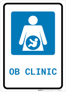 OB Clinic with Icon Portrait - Wall Sign