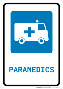 Paramedics with Icon Portrait - Wall Sign