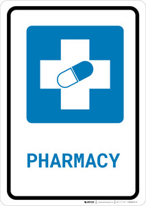Pharmacy with Icon Portrait - Wall Sign