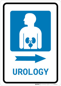 Urology Right Arrow with Icon Portrait - Wall Sign