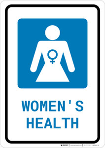 Women's Health with Icon Portrait - Wall Sign