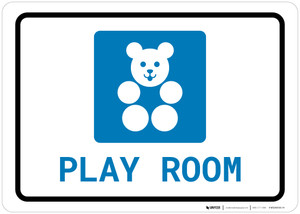 Play Room with Icon Landscape - Wall Sign