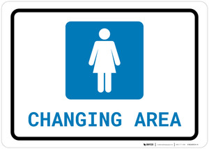 Womens Changing Area with Icon Landscape - Wall Sign