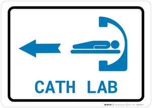 Cath Lab Left Arrow with Icon Landscape v2 - Wall Sign