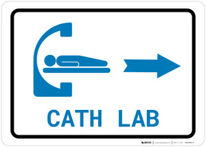 Cath Lab Right Arrow with Icon Landscape v2 - Wall Sign