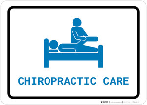Chiropractic Care with Icon Landscape v2 - Wall Sign