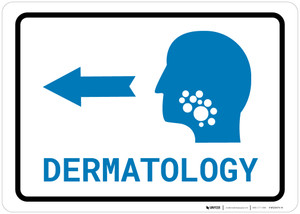 Dermatology Left Arrow with Icon Landscape v2 - Wall Sign
