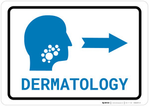 Dermatology Right Arrow with Icon Landscape v2 - Wall Sign