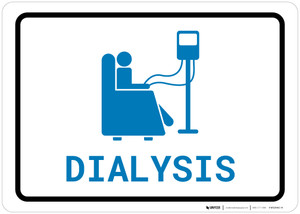Dialysis with Icon Landscape v2 - Wall Sign