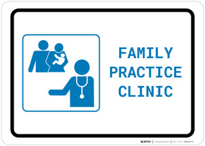 Family Practice Clinic with Icon Landscape v2 - Wall Sign