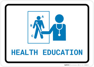 Health Education with Icon Landscape v2 - Wall Sign