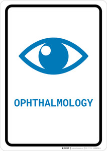 Ophthalmology with Icon Portrait v2 - Wall Sign