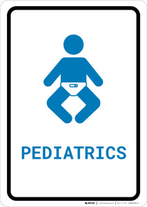 Pediatrics with Icon Portrait v2 - Wall Sign